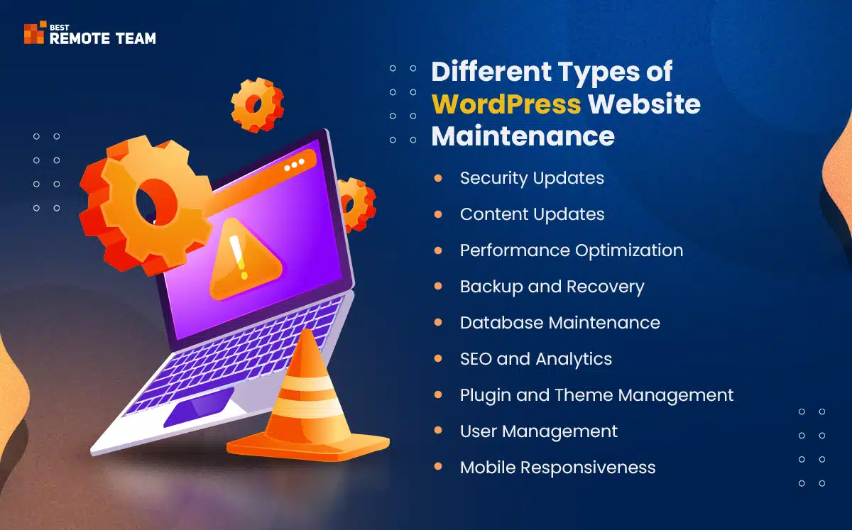 different types of wordpress website maintenance