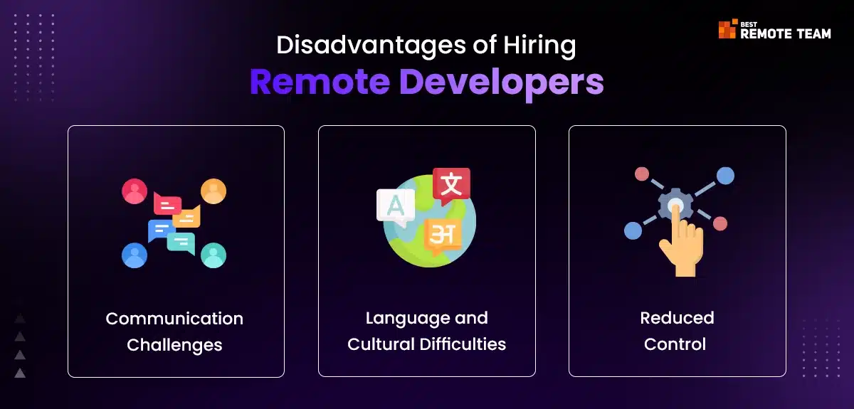 disadvantages of hiring remote developers